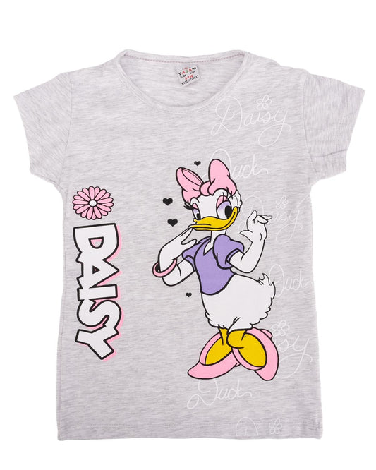 Daisy Duck Baskılı Bisiklet Yaka T-shirt