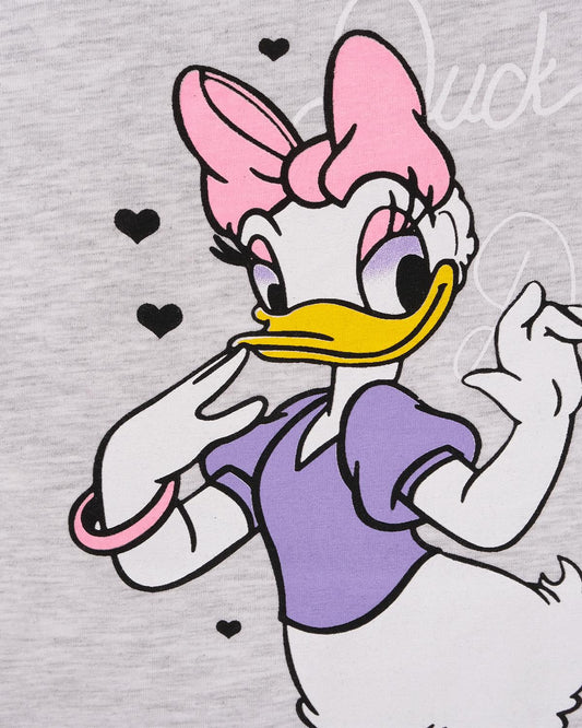 Daisy Duck Baskılı Bisiklet Yaka T-shirt