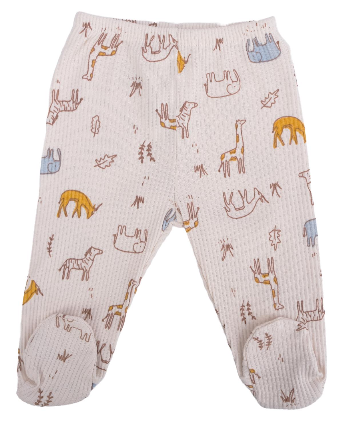 Fil Desenli Çoraplı Pijama Altı 3'lü Set