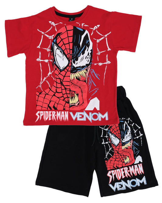 Spider-Man Baskılı T-shirt Şort Takım